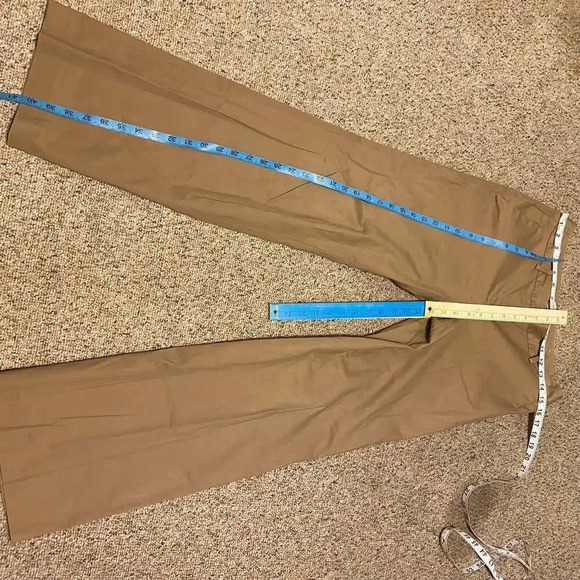 Ann Taylor Loft Cream Brown Dress Pants Women Size 2 Pocket - Picture 2 of 6